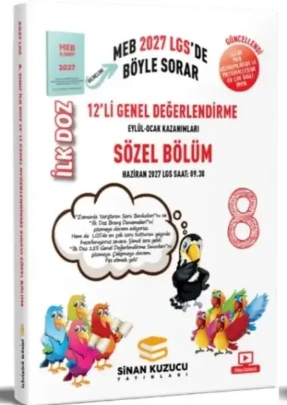 8.Sınıf Sözel Bölüm İlk Doz 12 li Genel Değerlendirme Sınavı 2027 Lgs Sinan Kuzucu