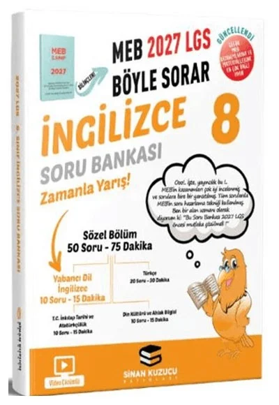 8.Sınıf İngilizce Soru Bankası 2027 Lgs Meb Böyle Sorar Sinan Kuzucu