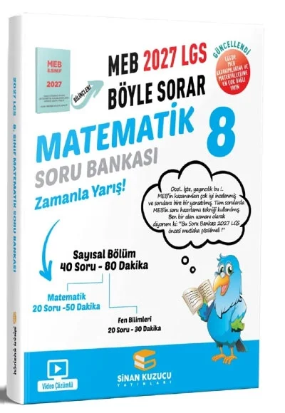 8.Sınıf Matematik Soru Bankası 2027 Lgs Meb Böyle Sorar Sinan Kuzucu