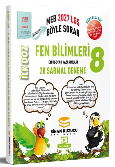 8.Sınıf Fen Bilimleri 20 Sarmal Deneme 2027 Lgs Meb Böyle Sorar Sinan Kuzucu