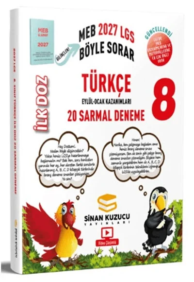 8.Sınıf Türkçe 20 Sarmal Deneme 2027 Lgs Meb Böyle Sorar Sinan Kuzucu