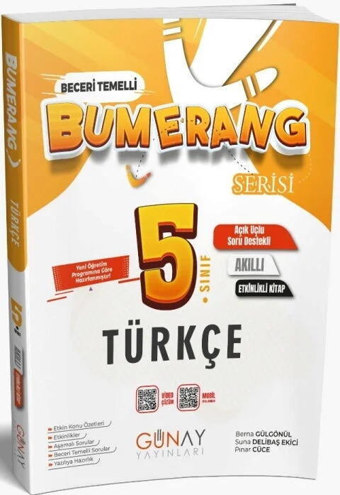 Günay 5.Sınıf Bumerang Etkinlikli Türkçe Akıllı Kitap