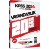 Kpss 2024 Gk Vatandaşlık 20 Çözümlü Deneme  Yediiklim