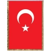 Vatan Makam Türk Bayrağı 100X150  Simli Telalı Vt219