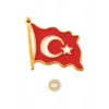 Vatan Vt 602 Türk Bayraklı Dalgalı Rozet