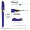 Monaco Tükenmez Kalem -Mavi-0,5 Mm. Kutulu - (Menekşe Mavisi  Gövde, Siyah Kutu)