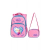 Pembe Benekli İlkokul Çantası Kız 5001 Özkara Çanta