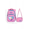 Pembe Benekli İlkokul Çantası Kız 5001 Özkara Çanta