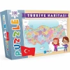 100 Parça Türkiye Haritası Puzzle Mavi Lale
