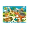 100 Parça Dinosaurs Mavi Lale