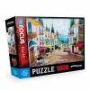 Beautiful Coastal Street Puzzle 1000 Parça Mavi Lale