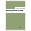 Abdülhak Hamit Tarhan Makaleler Belgeler İnci Enginün Dergah Yayın