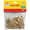 Mas Mileo 1844 Ahşap Düğme 1.2-2.5mm Karma 60lı Naturel