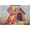 Ahşap Puzzle 24x30 cm 24 Parça Sevimli Hayvanlar Köpek