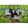 Ahşap Puzzle 24x30 cm 35 Parça Sevimli Hayvanlar Çiftlik Hayvanları