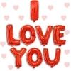 I Love You Balon Set Kırmızı