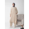 Modamiss Aerobin Kumaş Bayan Hac ve Umre Elbisesi (2 Parça) - Bej