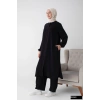 Modamiss Aerobin Kumaş Bayan Hac ve Umre Elbisesi (2 Parça) - Siyah