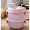 Vagon Life 860 ml İki Katlı Beslenme Kutusu Vgn-12168 Pembe