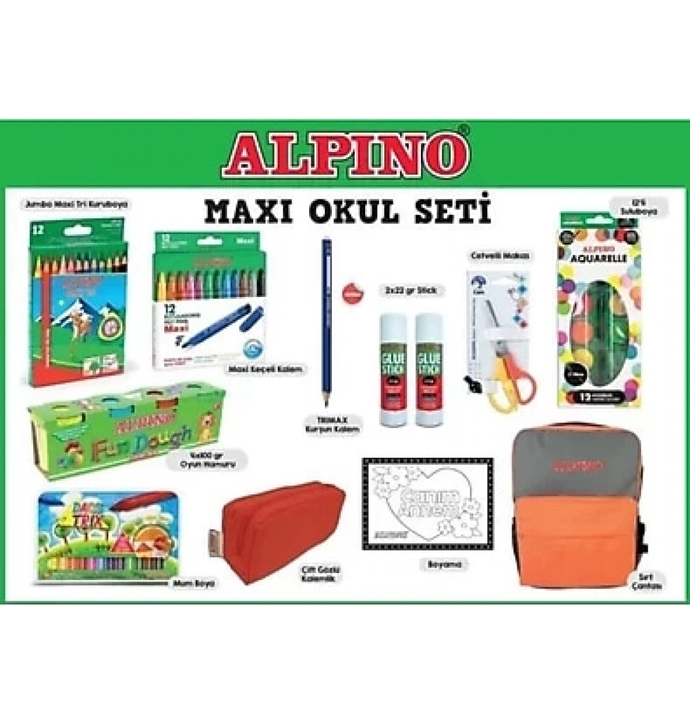 *Kampanya* Alpino Sırt Çantalı Maxi Okul Seti