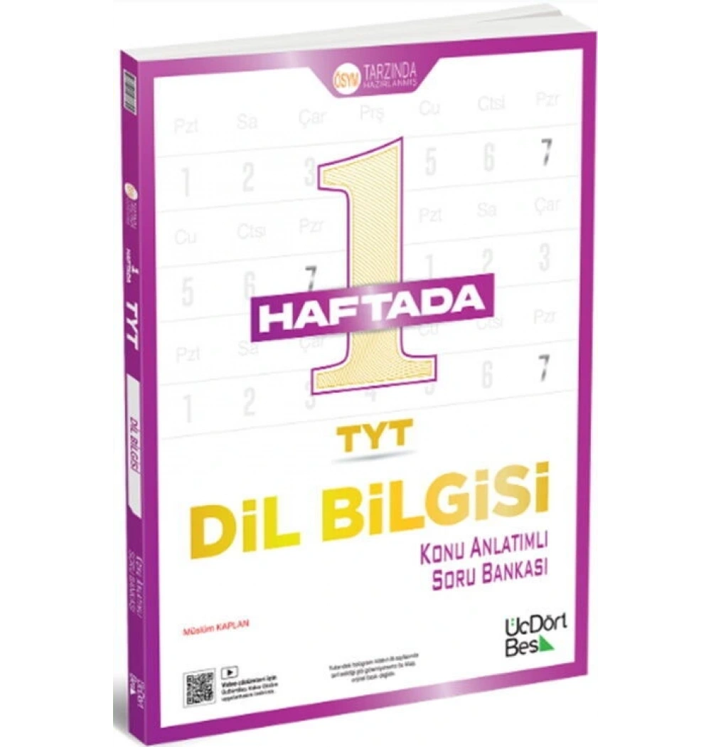1 Haftada Tyt Dilbilgisi Konu Anlatımlı Soru Bankası Üçdörtbeş Yayın