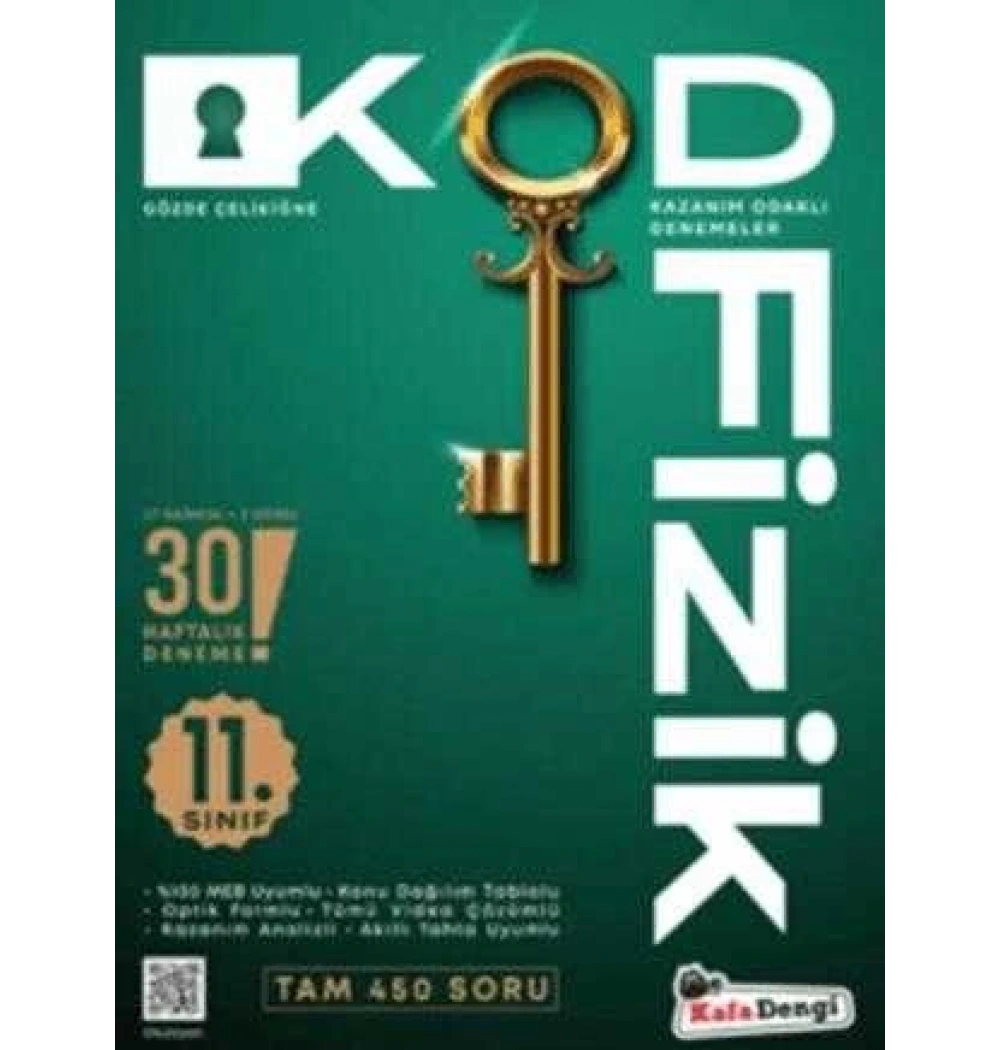 11.Sınıf Kod Fizik 30 Haftalık Deneme Kafadengi
