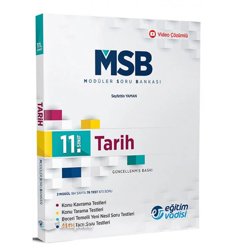 11.Sınıf Tarih Modüler Soru Bankası Eğitim Vadisi