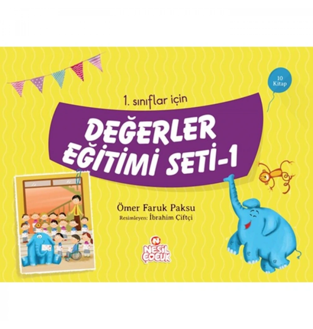 1.Sınıf Değerler Eğitim Seti 10 Kitap Nesil