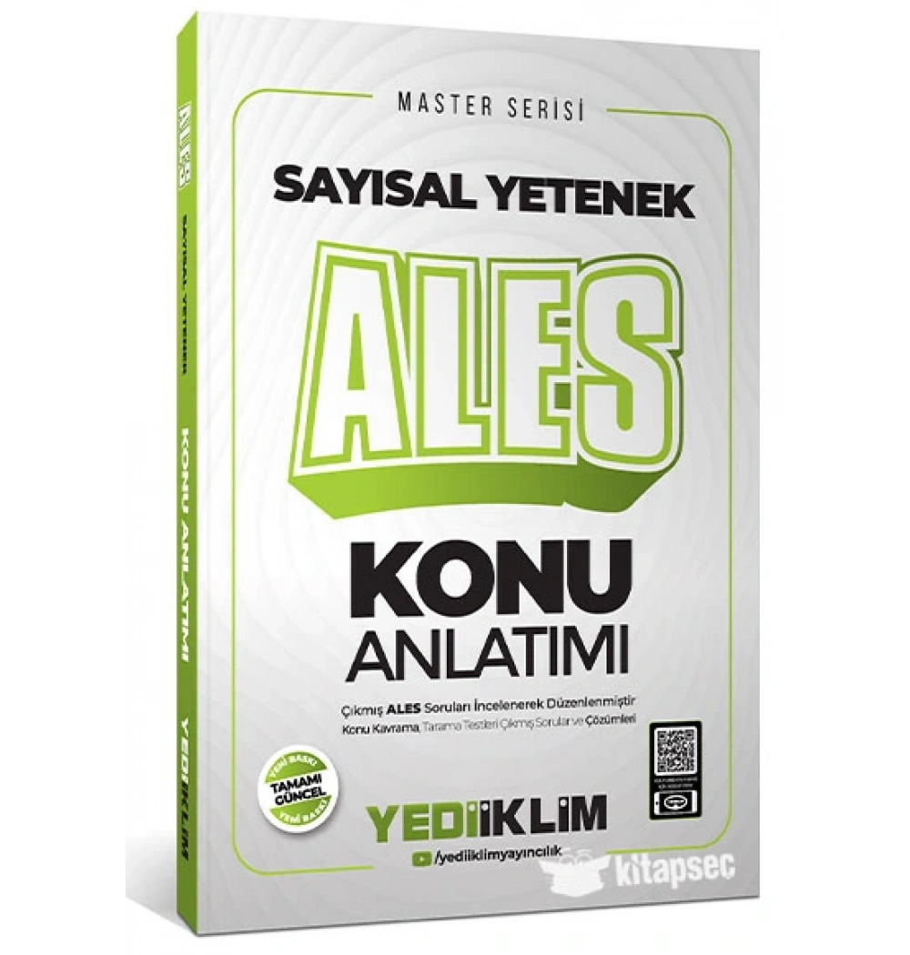 2026 Ales Master Sayısal Yetenek Konu Anlatım Yediiklim