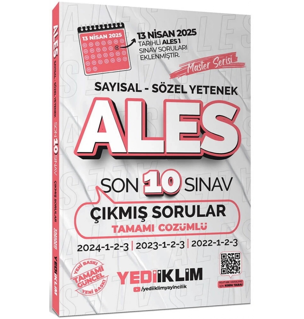 2026 Ales Sayısal Sözel Son 10 Yıl Çıkmış Sorular Yediiklim