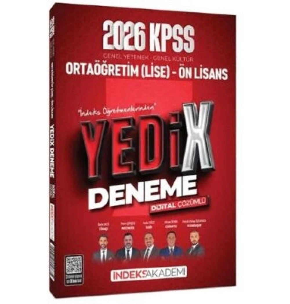 2026 KPSS LİSE ÖNLİSANS 7 YEDİX DENEME DİJİTAL ÇÖZÜMLÜ İNDEKS AKADEMİ
