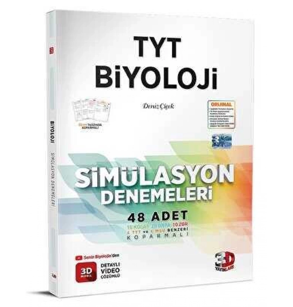 3D Tyt Biyoloji Simülasyon Denemeleri 48 Adet
