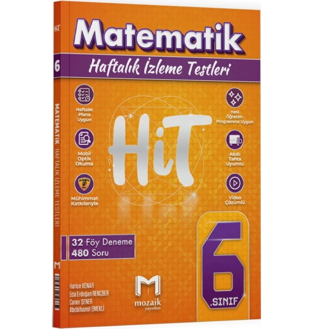 6.Sınıf Matematik Haftalık İzleme Testleri Mozaik