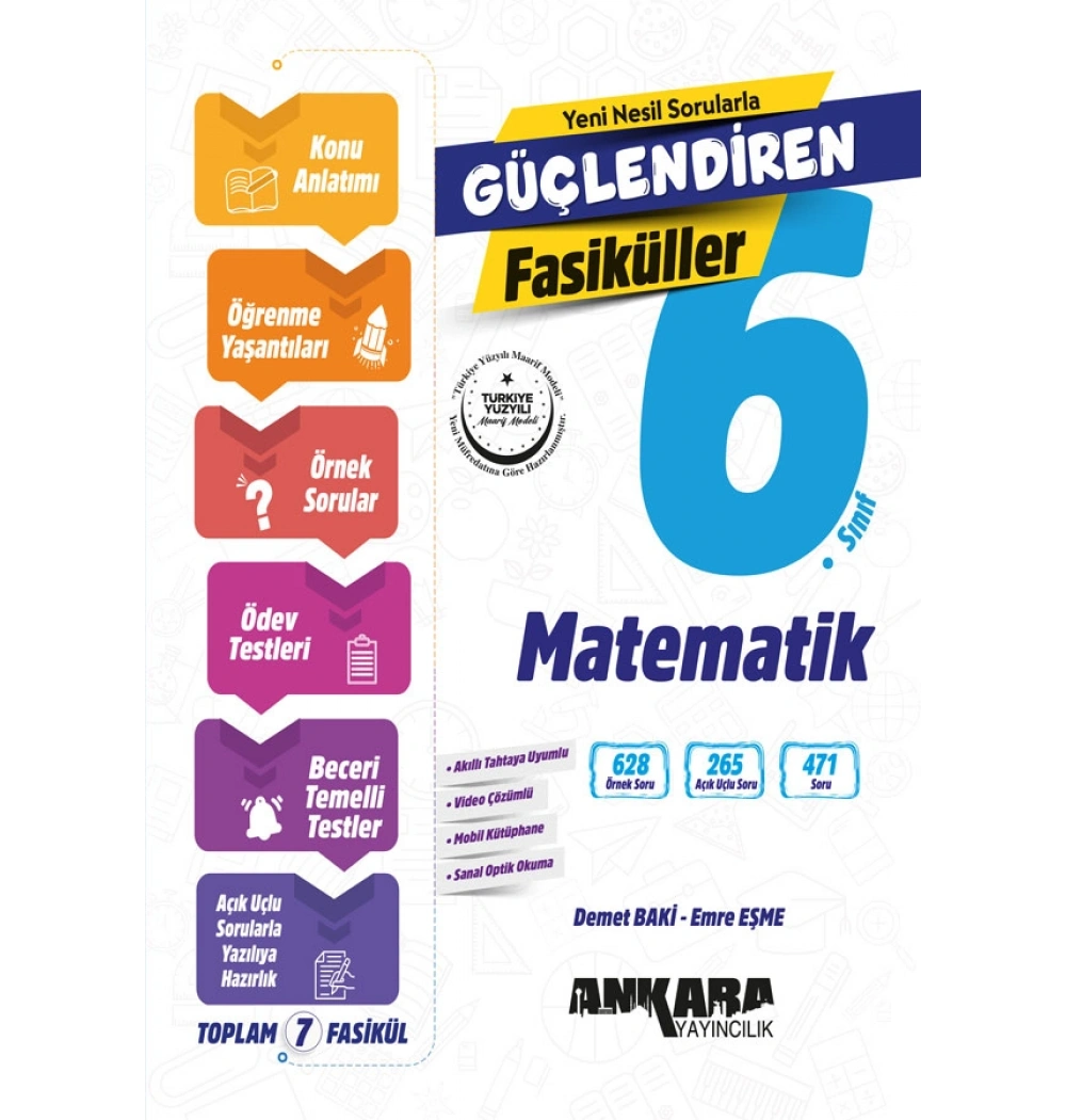 6.Sınıf Güçlendiren Matematik Fasiküller Seti Ankara Yayın