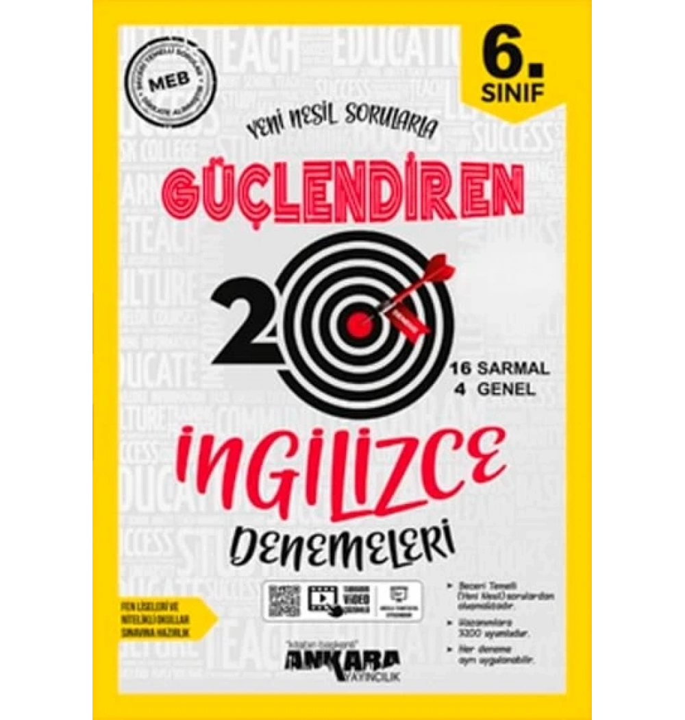 6. Sınıf İngilizce 20 Deneme Ankara Yayın