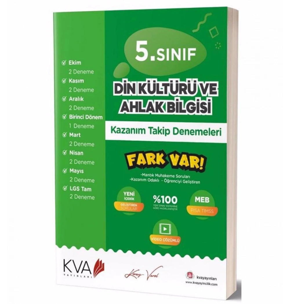 Kva 5.Sınıf Din Kültürü Kazanım Takip Denemeleri  Koray Varol Akademi