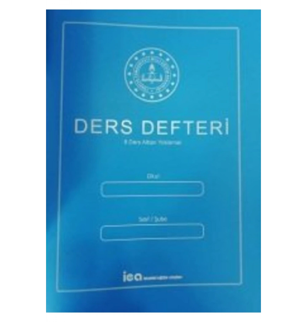 8 Ders Alttan Yoklamalı Pp Kapak Ders Defteri Lacivert İea
