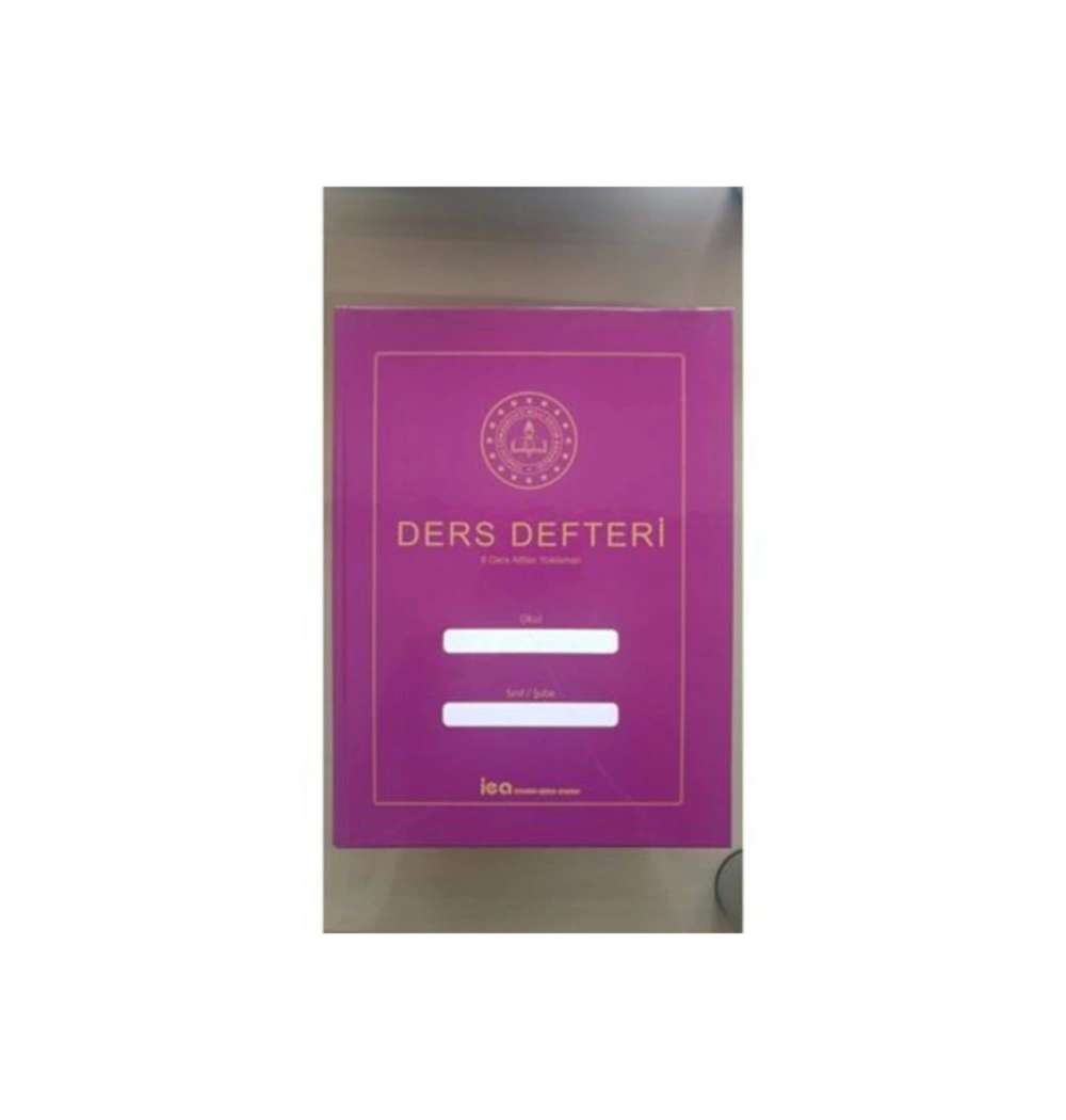 6 Ders Alttan Yoklamalı Kuşe Sert Kapak Ders Defteri  Bordo İea