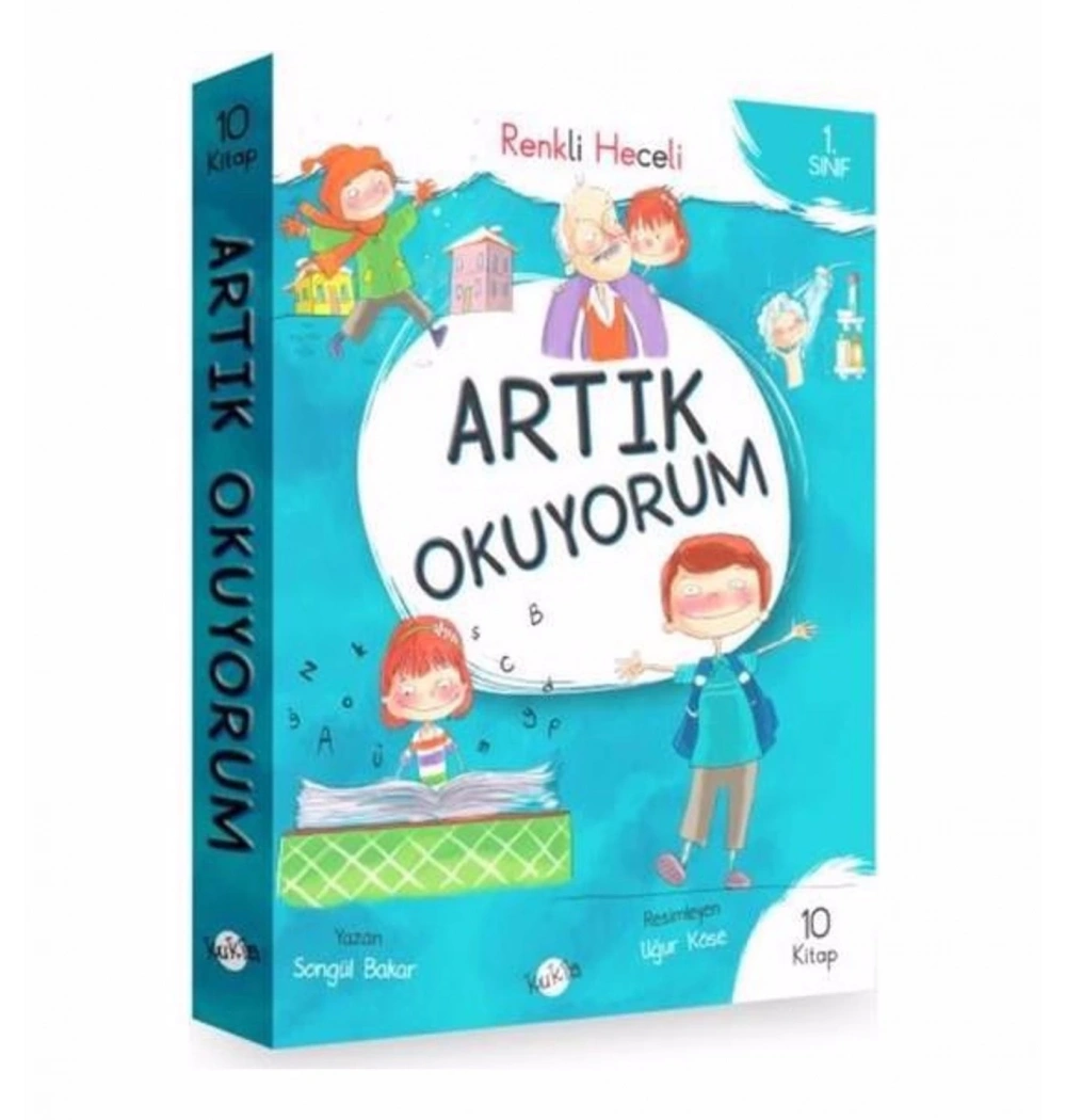 1.Sınıf Artık Okuyorum Renkli Heceli  10 Lu Set   Kukla