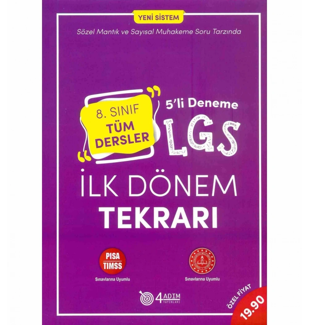 8. Sınıf İlk Dönem Tekrari Lgs 5 Li Deneme 4 Adım
