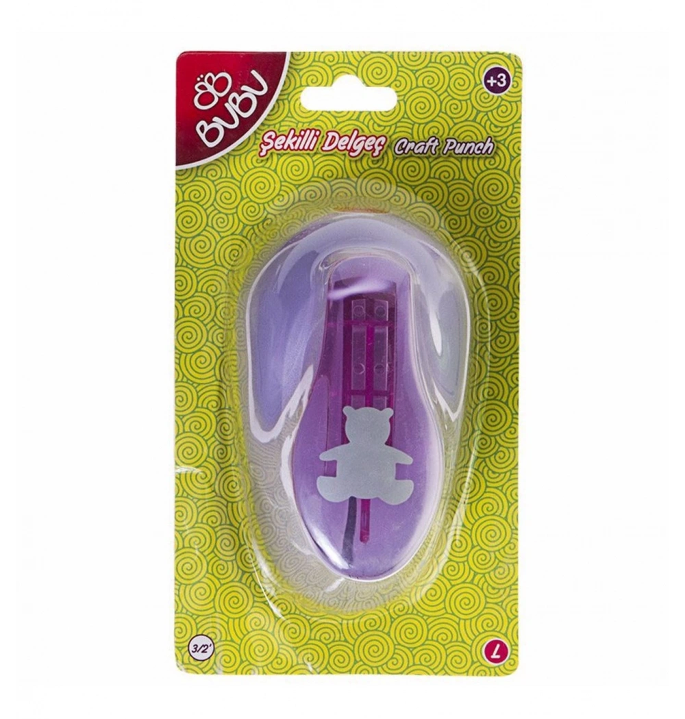 Bu-Bu   Ayıcık  Şekilli Eva Ve Kağıt Delgeç  Ayıcık 3/2  Kod:Bubu-De0003