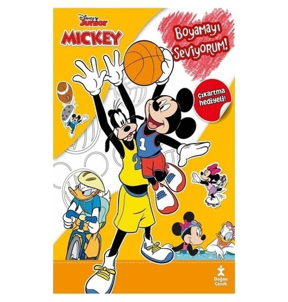 Disney Mıckey Boyamayı Seviyorum   Çıkartma Hediyeli Doğan Çocuk