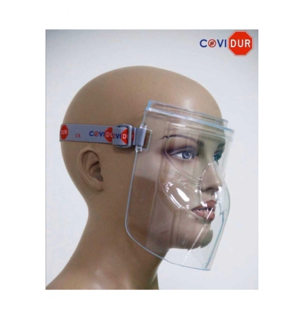 Covidur Antivirüs Covit Yüz Koruma Maskesi Tek Parça Gözlük Ve Siperlik