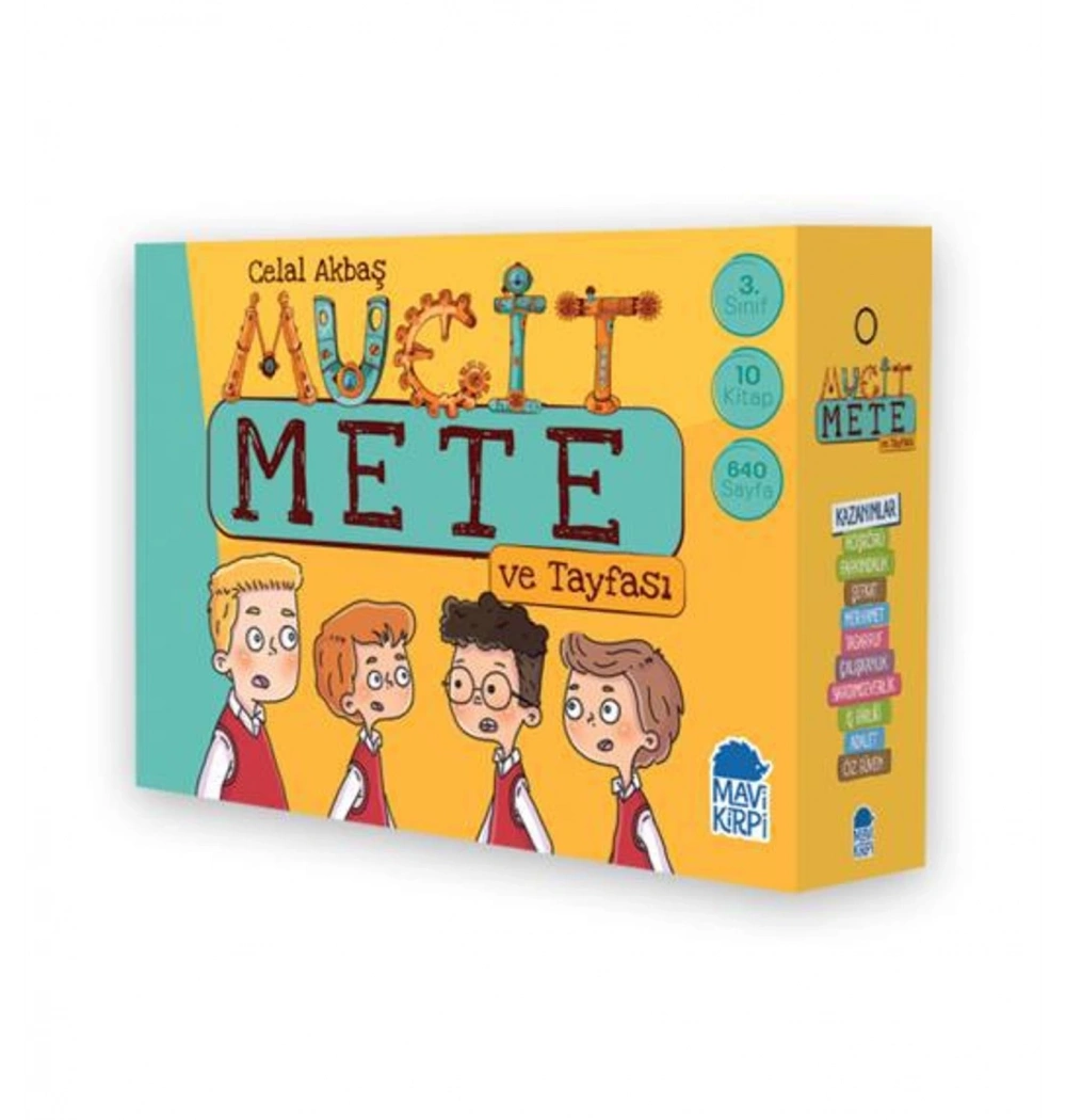 Mucit Mete Ve Tayfası 3.Sınıflar İçin  10 Kitap   Mavi Kirpi