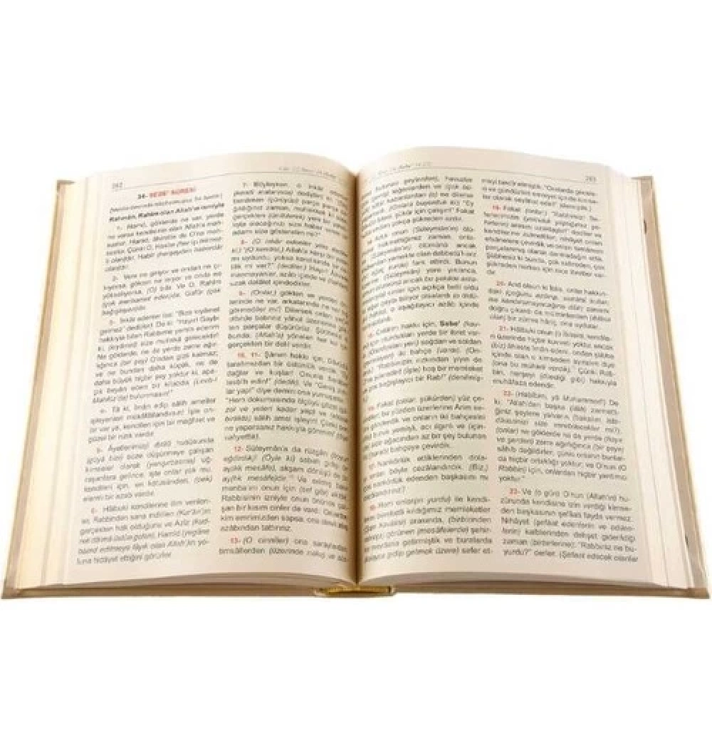 Hayrat Hafız Boy Metinsiz Meal Termo Deri Gold Renk