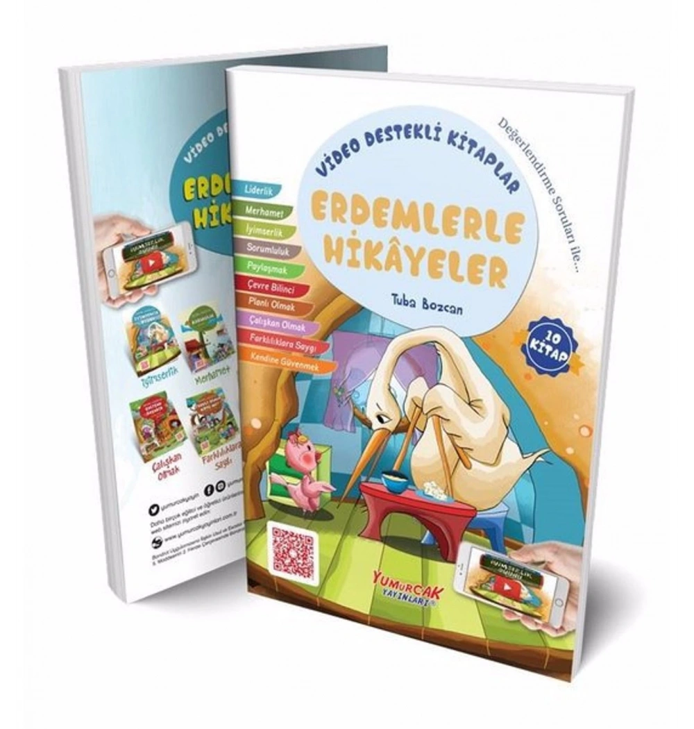 Erdemlerle Hikayeler 10 Kitap Set  Yumurcak