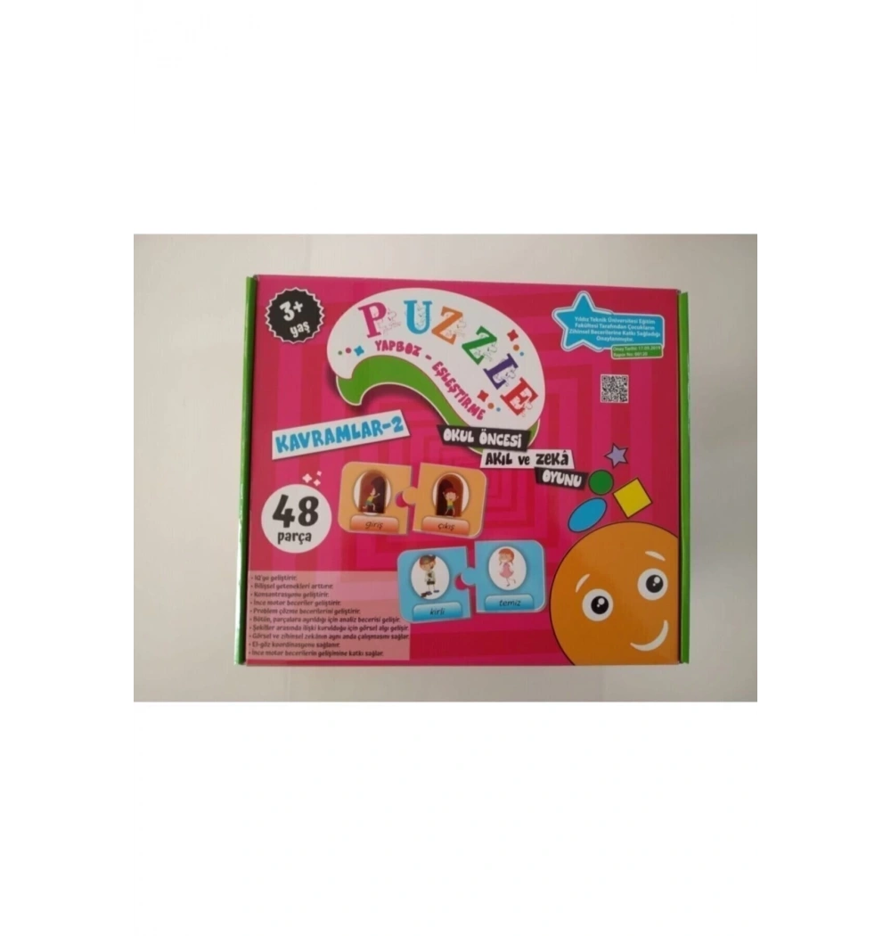 Beceri Zeka Oyunu 3+ Yaş 48 Parça Puzzle Kavramlar 2 Pk2 140