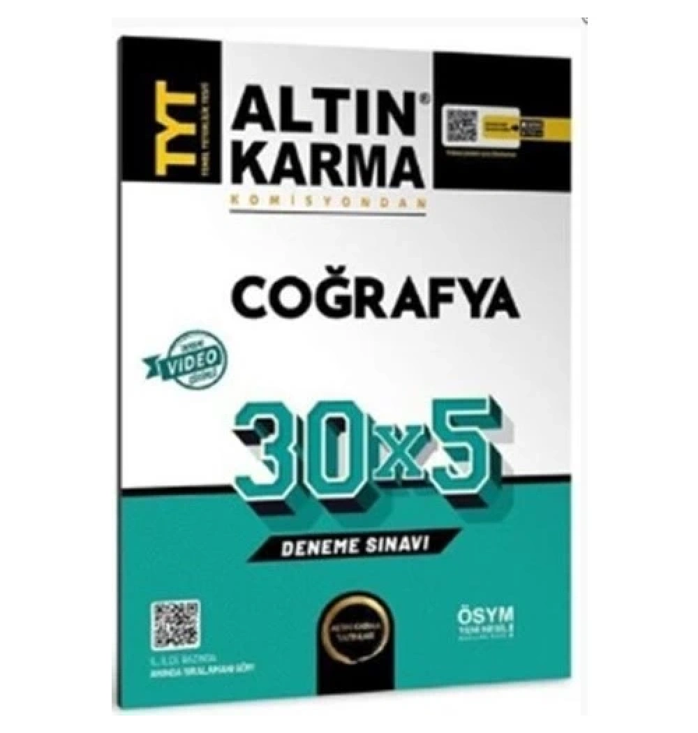 Altın Karma 2025 Tyt Coğrafya 30*5 Deneme Sinavi