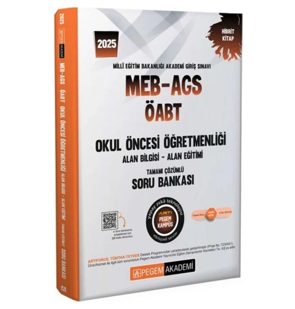 Pegem 2025 Meb-Ags Öabt Okul Öncesi Öğretmenliği Çözümlü Soru Bankası