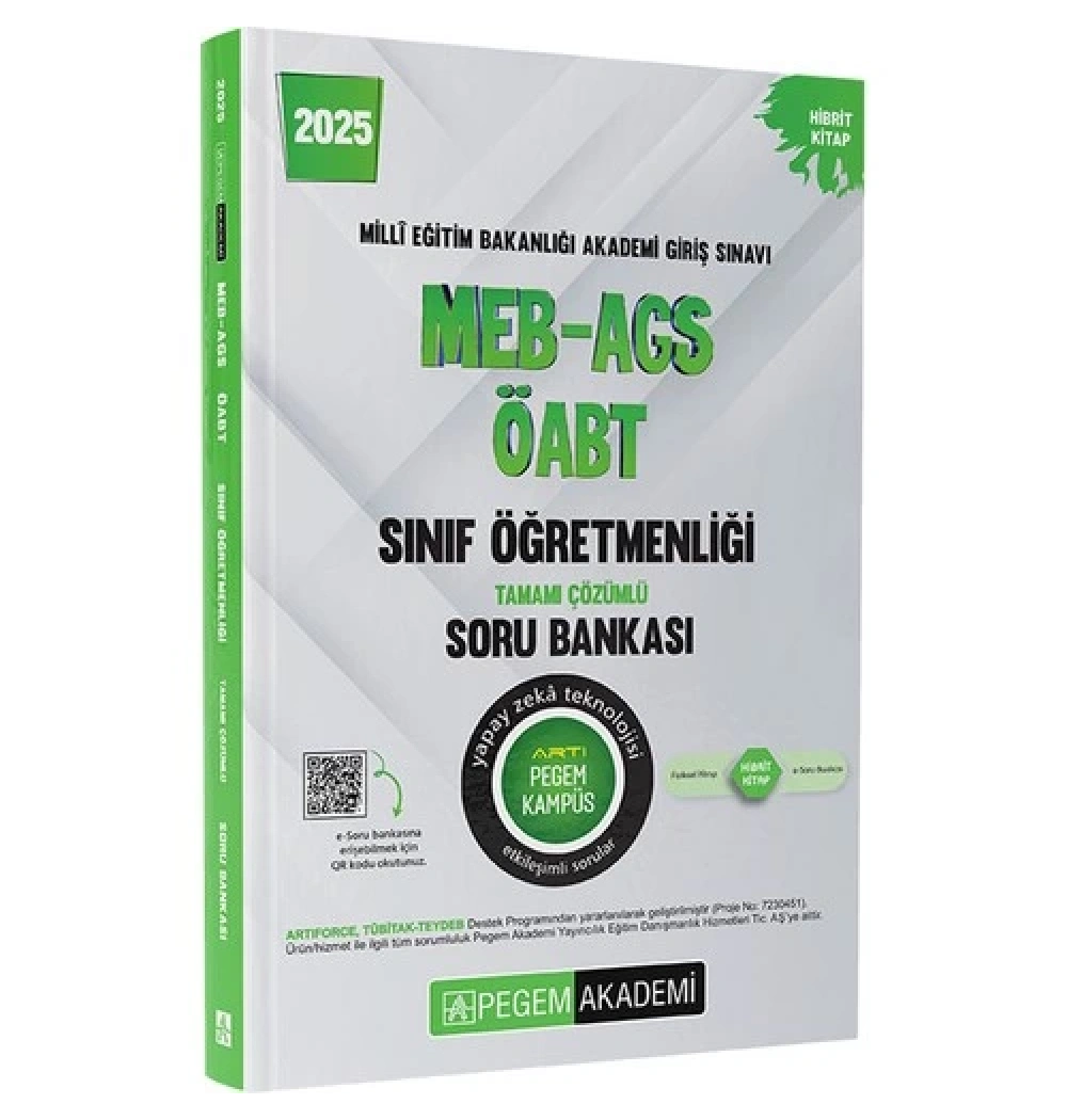 Pegem 2025 Meb-Ags Öabt Sınıf Öğretmenliği Çözümlü Soru Bankası
